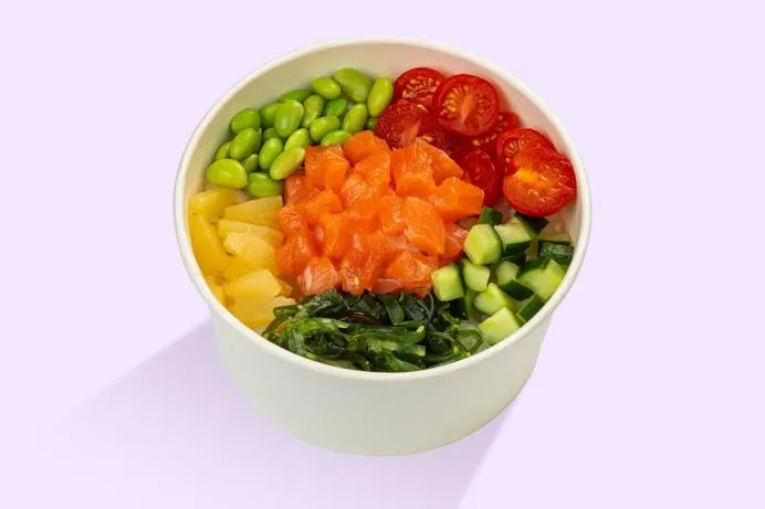 Поке с лососем + соус